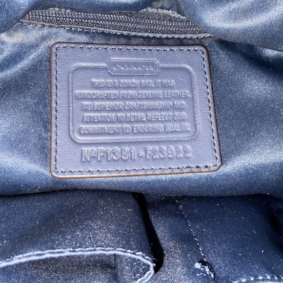 Coach shoulder bag blue/green - double coach tags - Picture 14 of 14